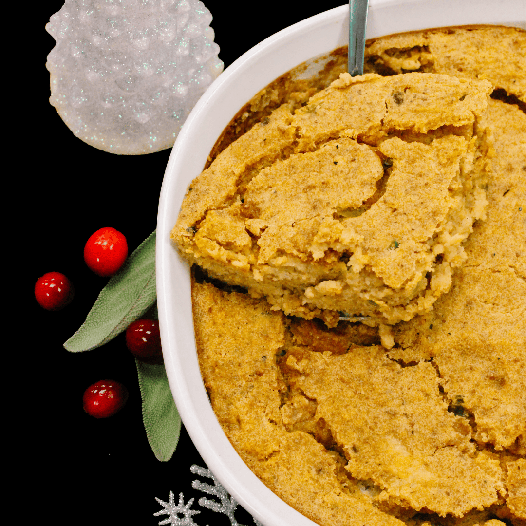Cornbread dressing holiday catering in Little Rock, Arkansas.